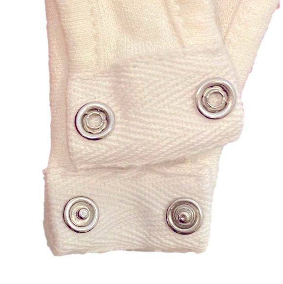 ROOM SERVICE V-Neck Long Sleeves Snap Closure Cream Bodysuit Soft Luxe Comfort - Picture 6 of 8